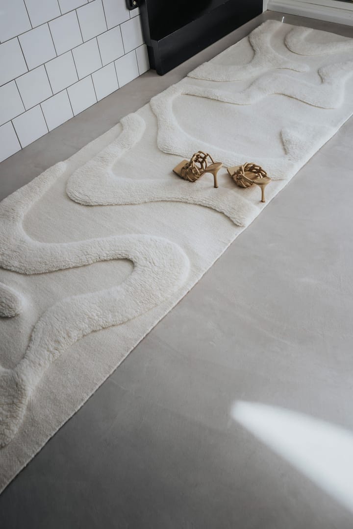Norlander entrétæppe uld 80x250 cm, White Tinted