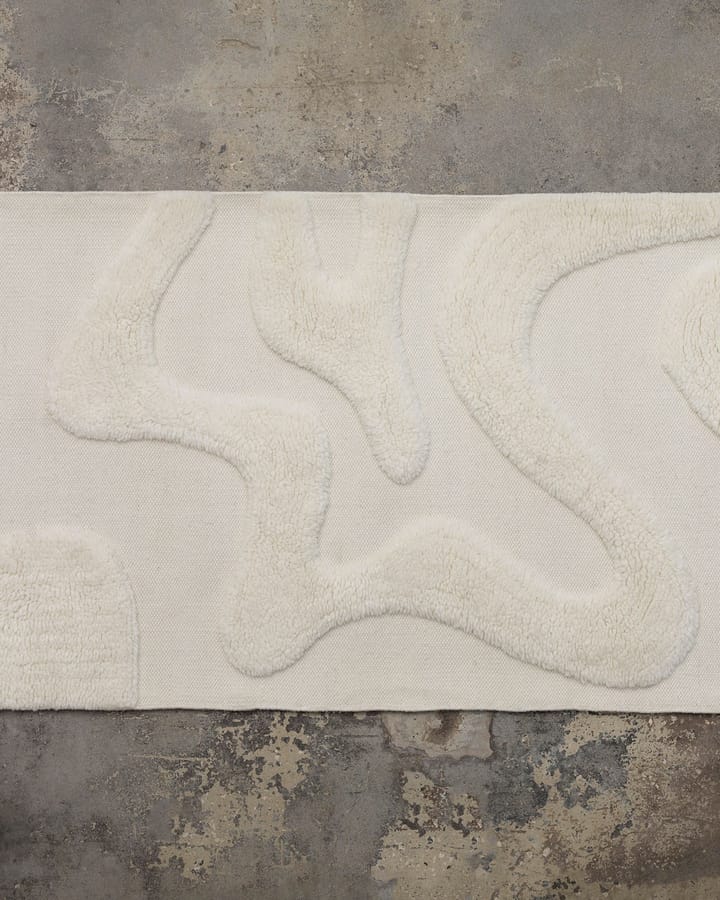 Norlander entrétæppe uld 80x350 cm, White Tinted