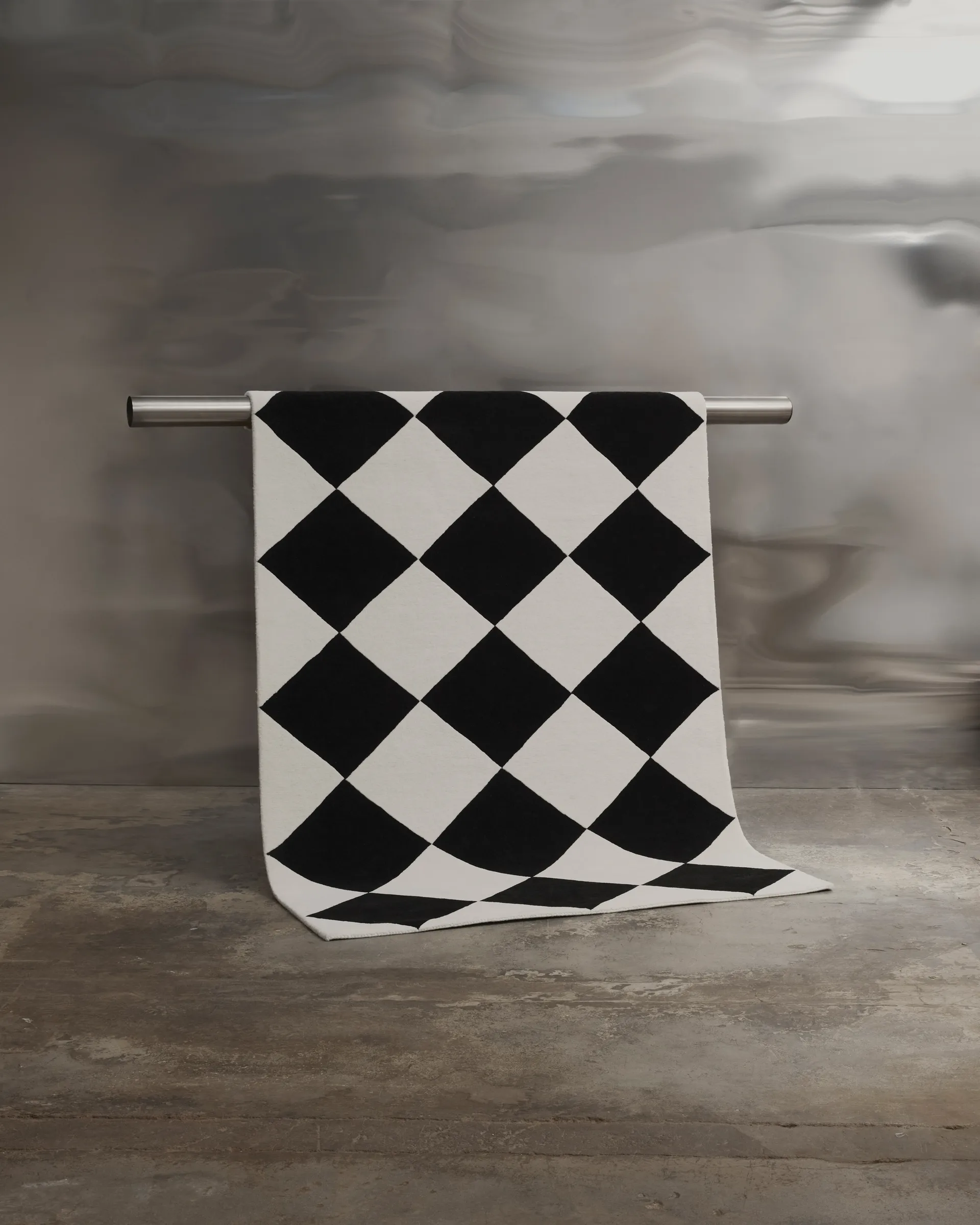 Tenman uldtæppe 200x300 cm, Black-white Tinted