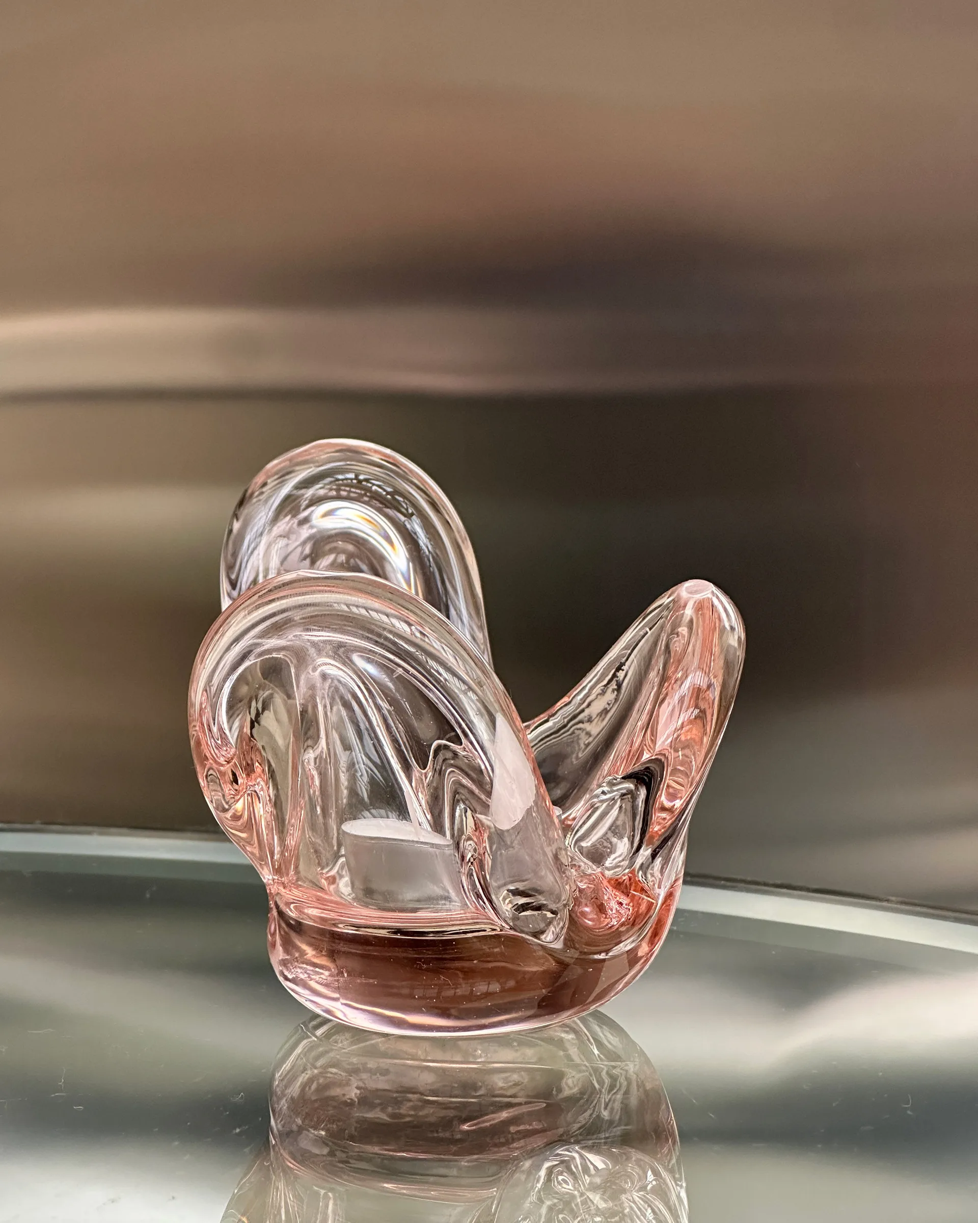 Visser fyrfadsstage, Pink Tinted