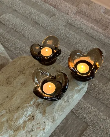 Visser lysestage - Brown - Tinted