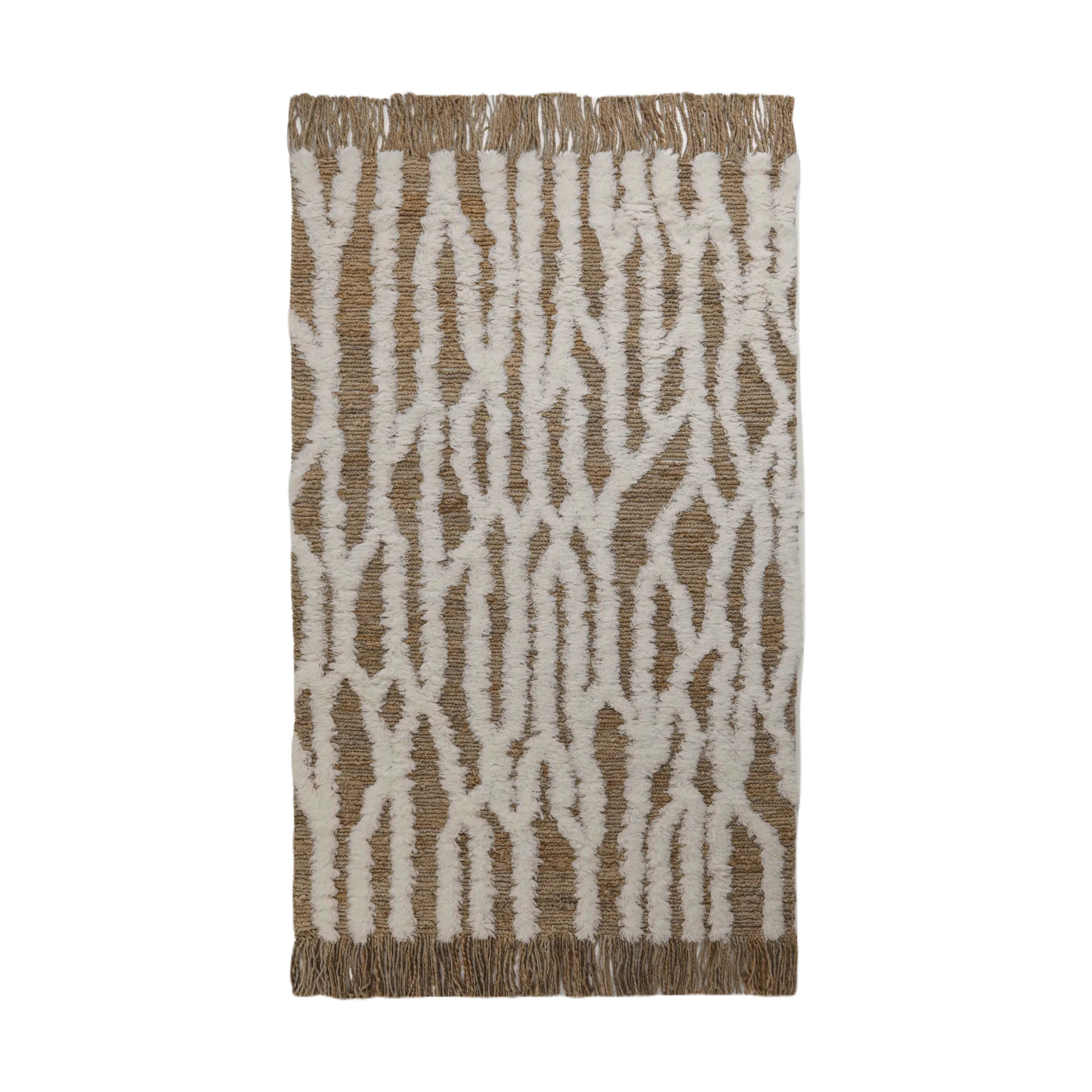 Wahl jutetæppe 200x300 cm, Brown-offwhite Tinted