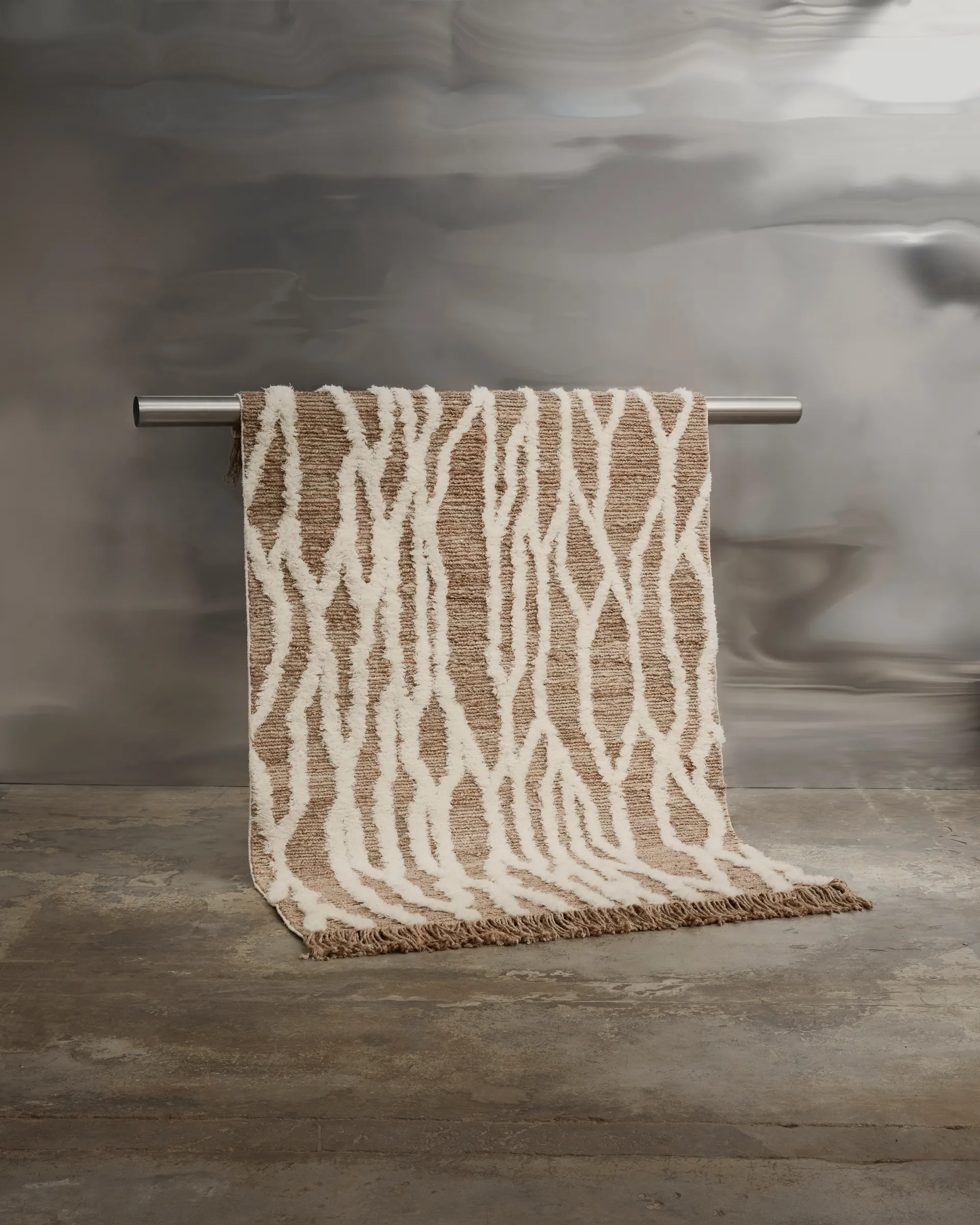 Wahl jutetæppe 200x300 cm, Brown-offwhite Tinted