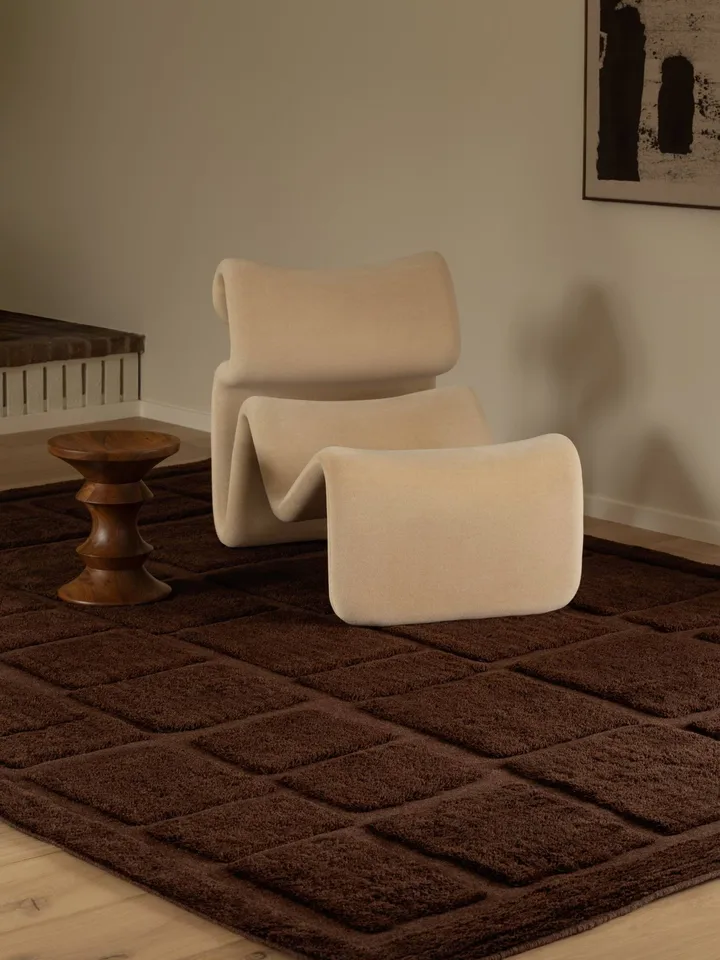 Wandel uldtæppe - Brown, 200x300 cm - Tinted