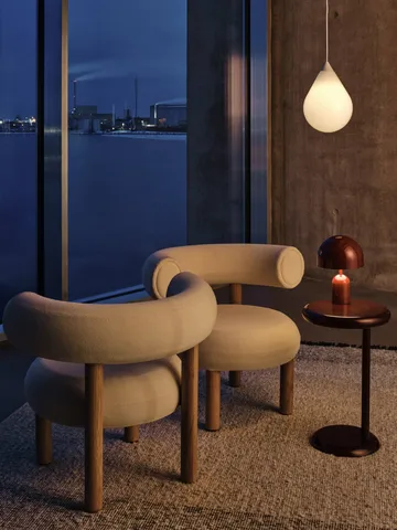Bell bærbar LED-bordlampe 28 cm v.2 - Burgundy (vinrød) - Tom Dixon