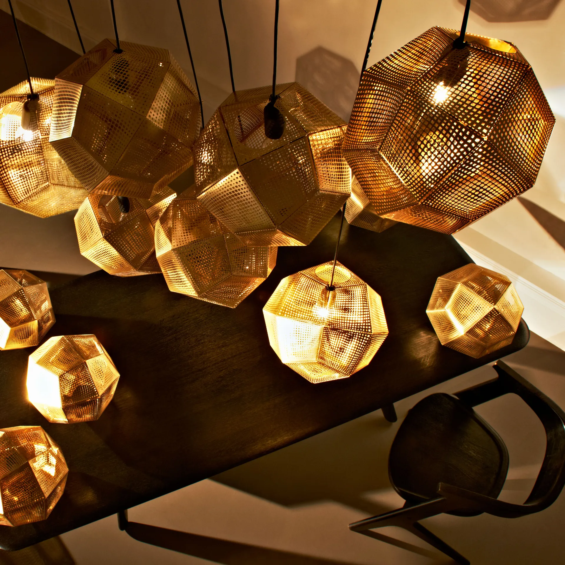 Etch loftslampe 50 cm, Messing Tom Dixon