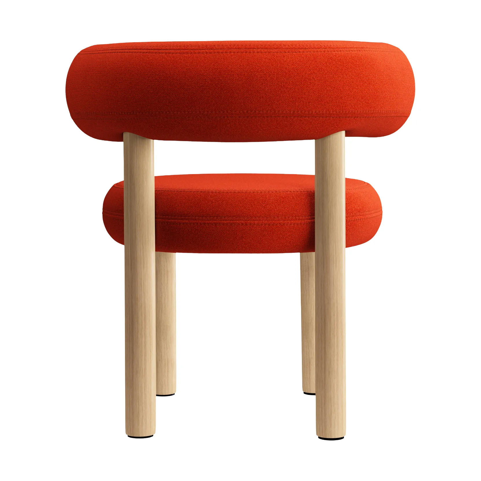 Fat dining chair, Brushed oak, Hallingdal 65 Orange Tom Dixon