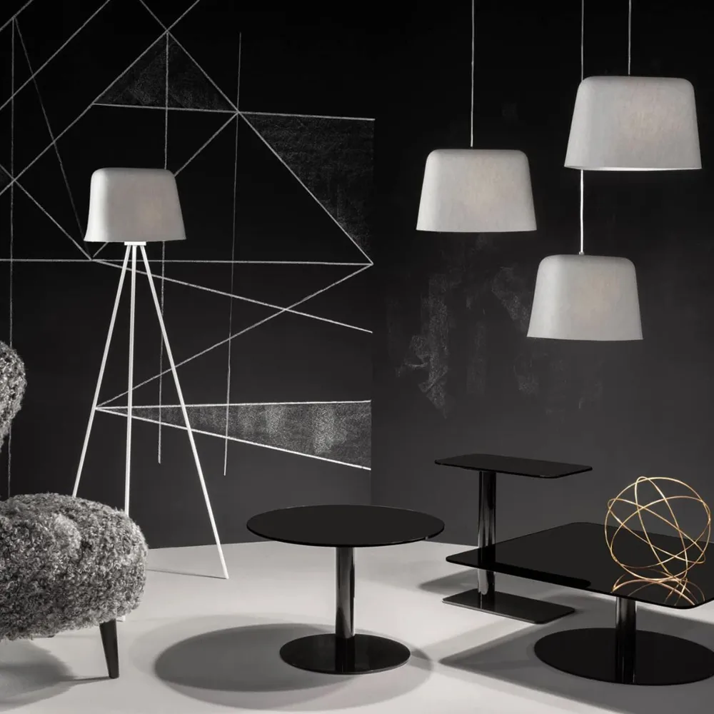 Flash sidebord 30x50 cm, Sort spejlglas-sort stativ Tom Dixon