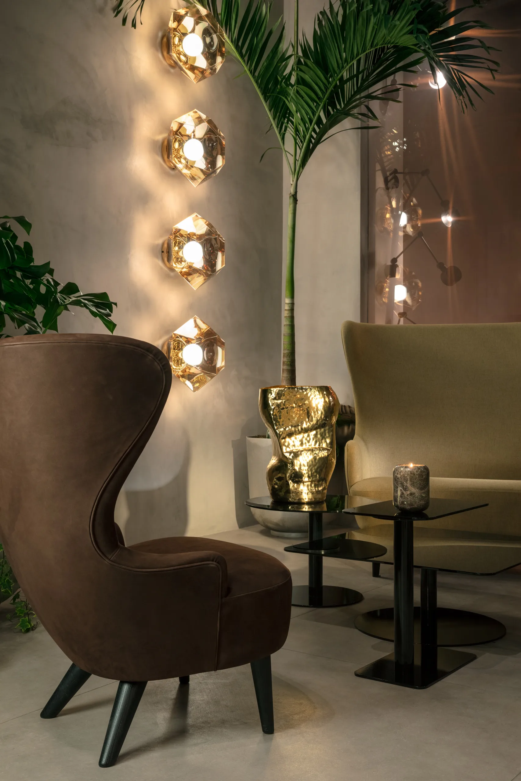Flash sofabord rundt, Sort-sort stativ Tom Dixon