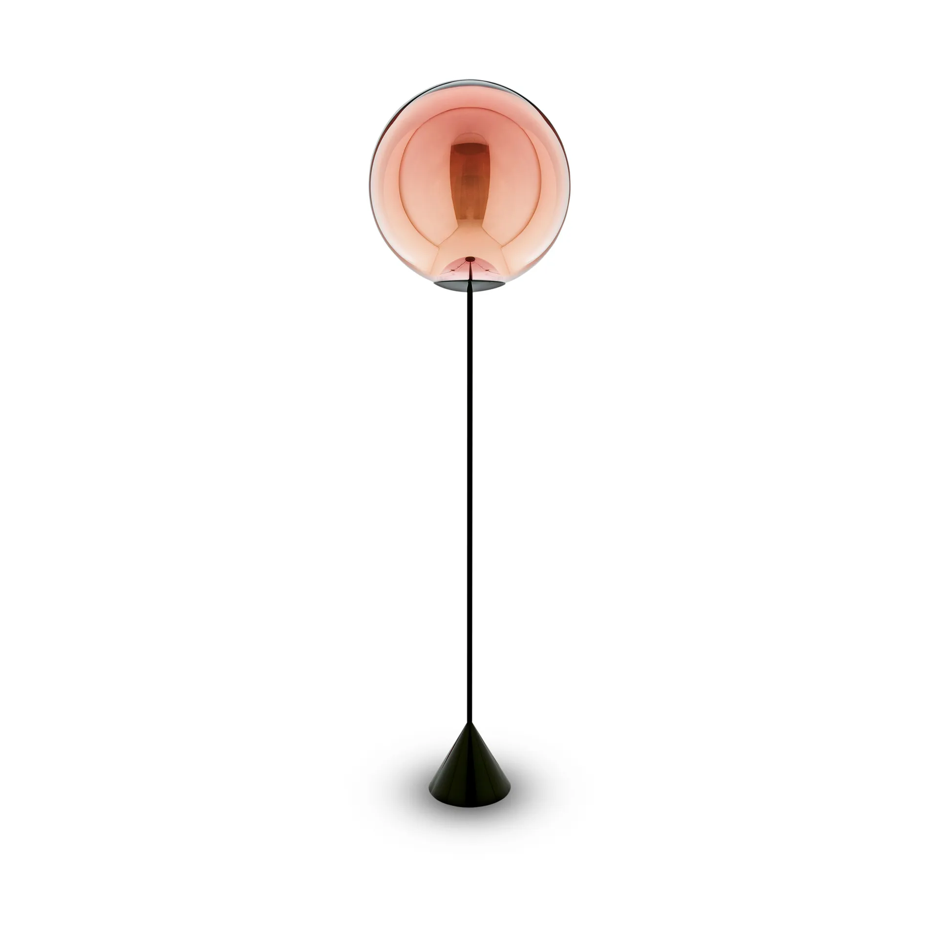 Globe Cone slim gulvlampe LED 180 cm, Copper Tom Dixon