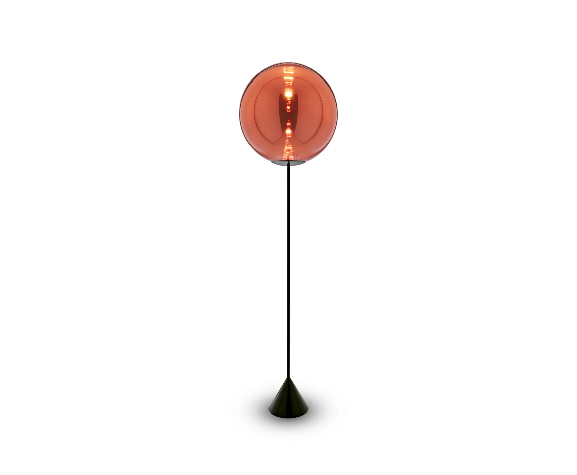 Globe Cone slim gulvlampe LED 180 cm, Copper Tom Dixon