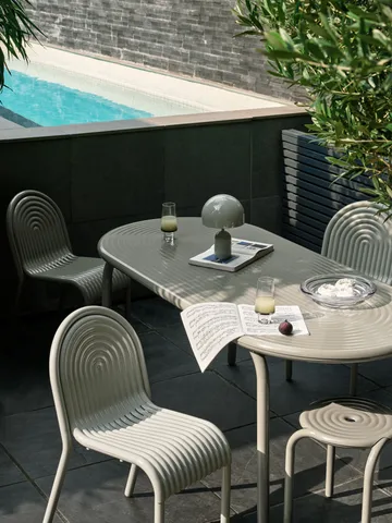 Groove Obround spisebord - Putty, 86x186 cm - Tom Dixon