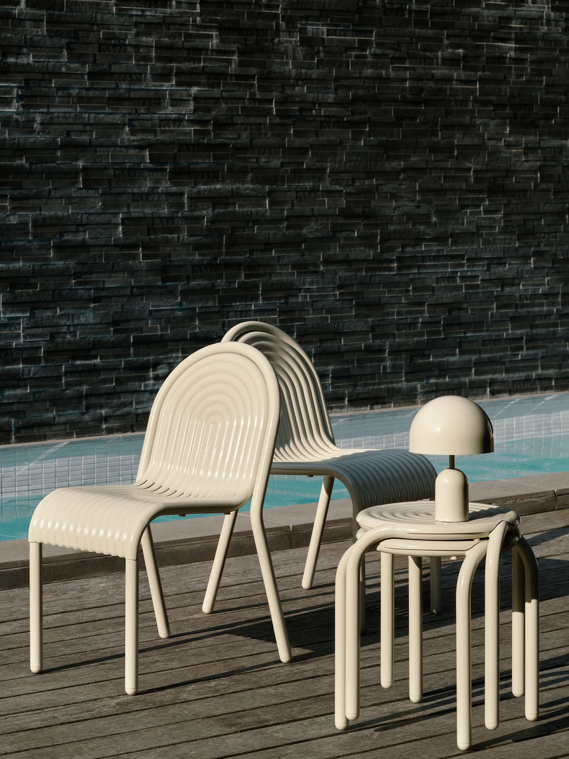 Groove skammel 45 cm, Putty Tom Dixon