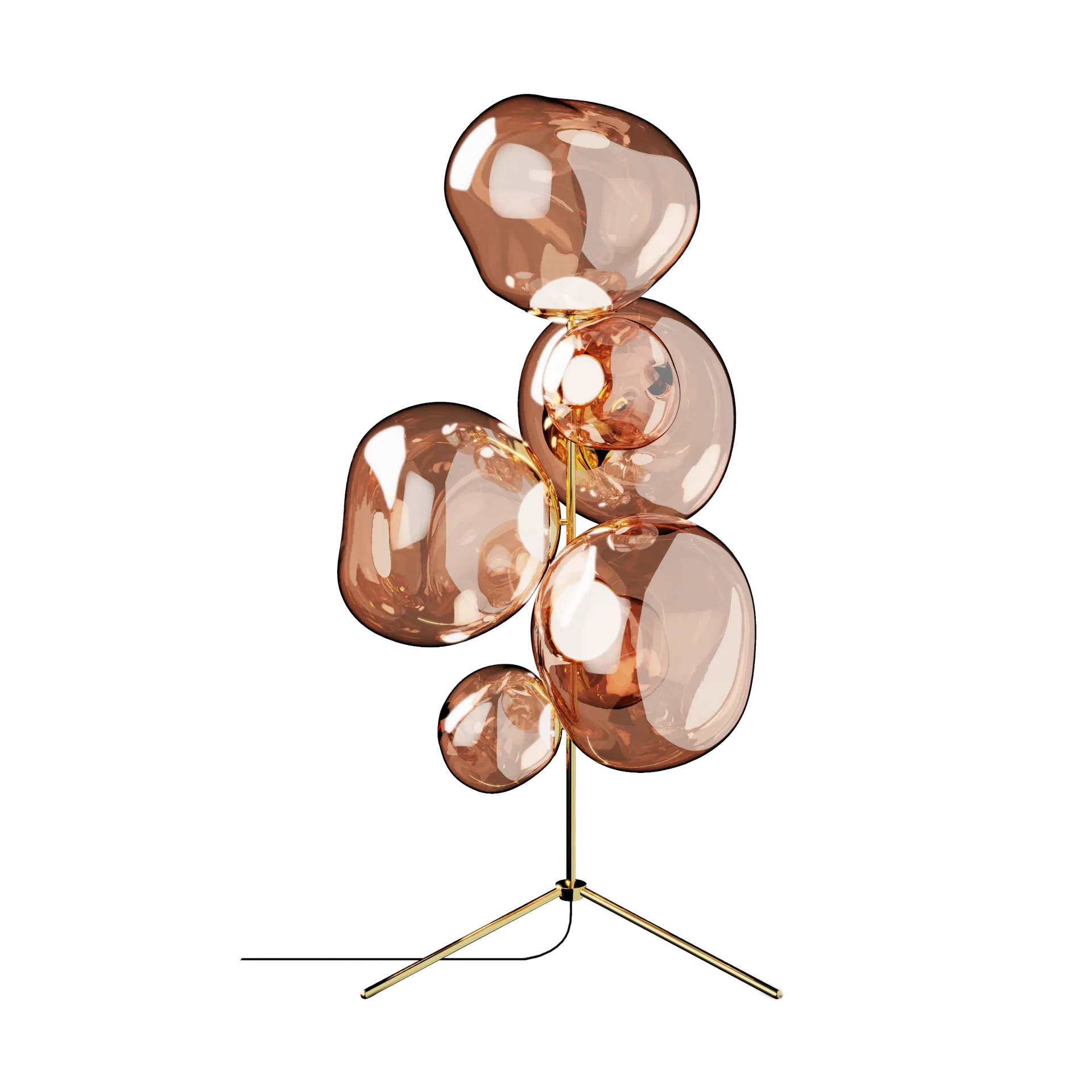 Melt Chandelier gulvlampe LED 175 cm, Copper Tom Dixon