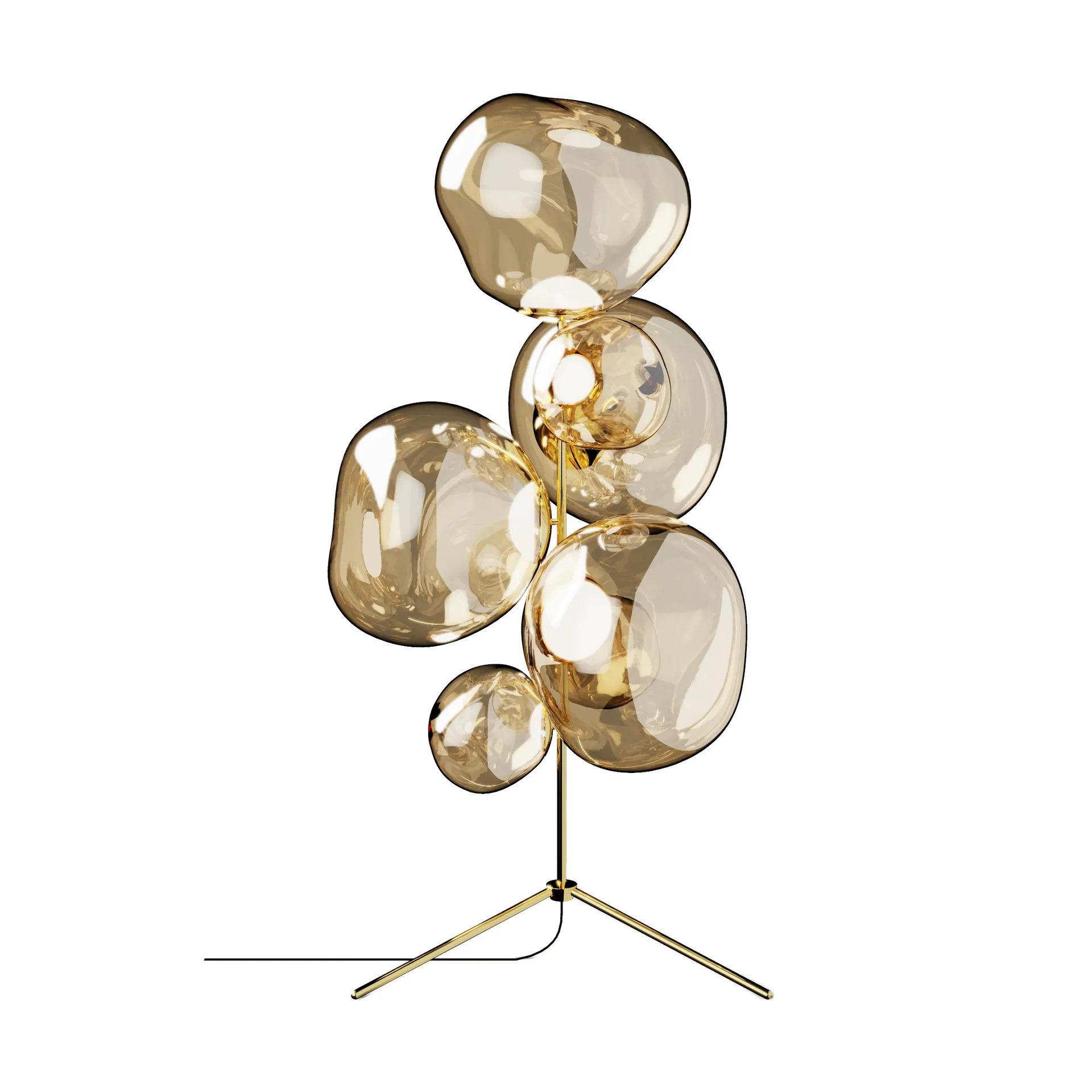 Melt Chandelier gulvlampe LED 175 cm, Gold Tom Dixon
