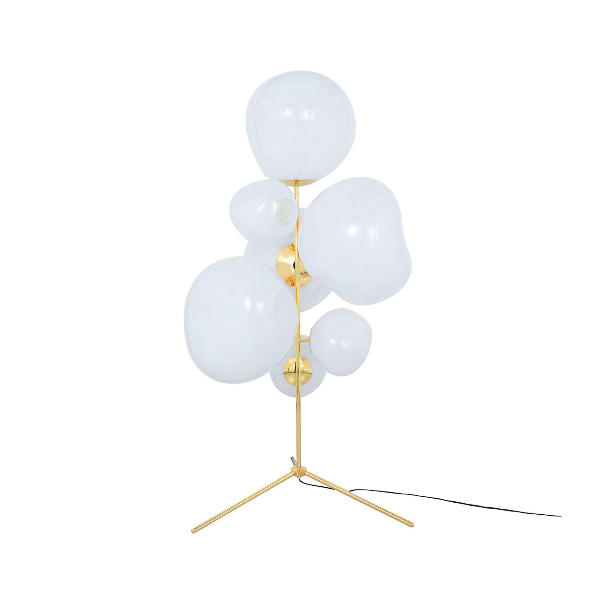Melt Chandelier gulvlampe LED 175 cm, Opal-gold Tom Dixon