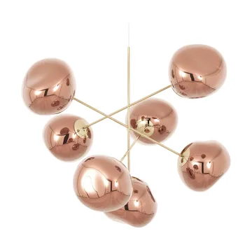 Melt Chandelier large lysekrone LED 196 cm - Copper - Tom Dixon