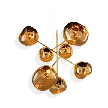 Melt Chandelier large lysekrone LED 196 cm - Gold - Tom Dixon