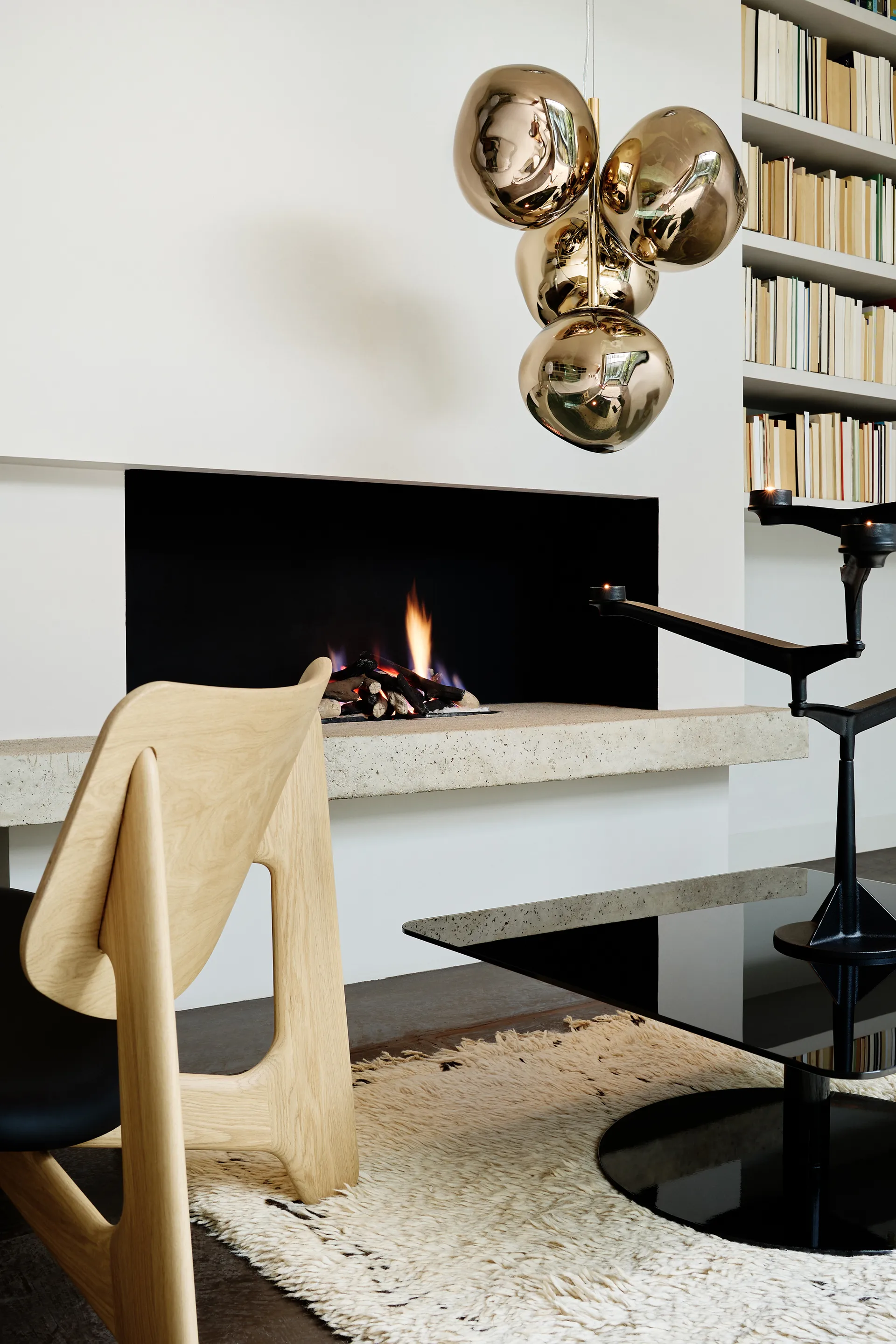 Melt Chandelier large lysekrone LED 196 cm, Gold Tom Dixon