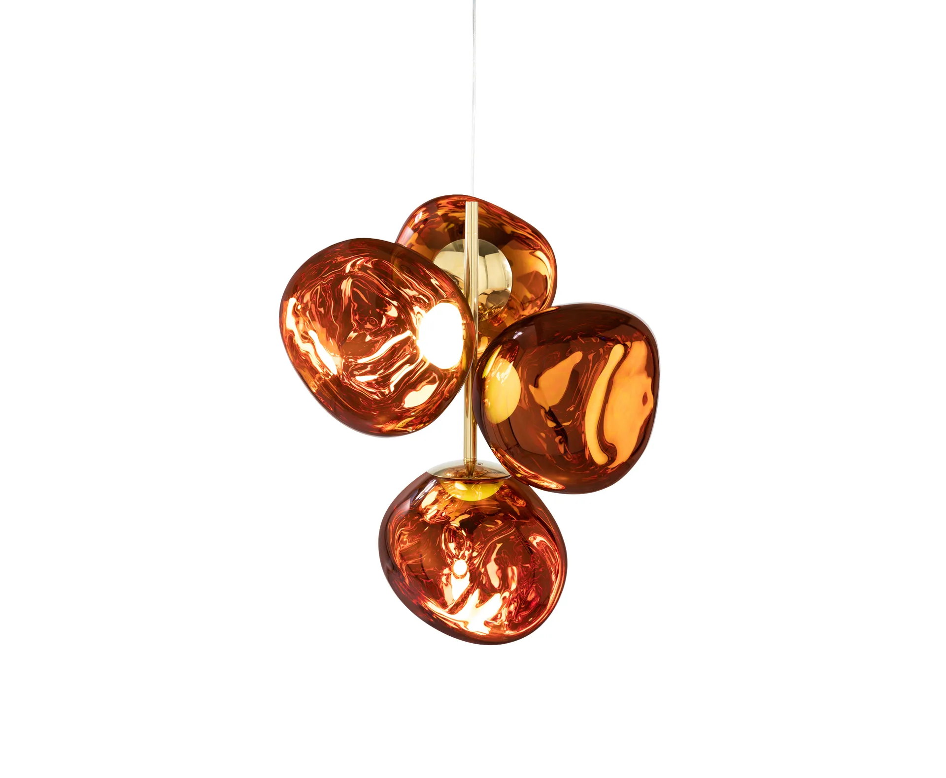 Melt Chandelier mini lysekrone LED 63,4 cm, Copper Tom Dixon