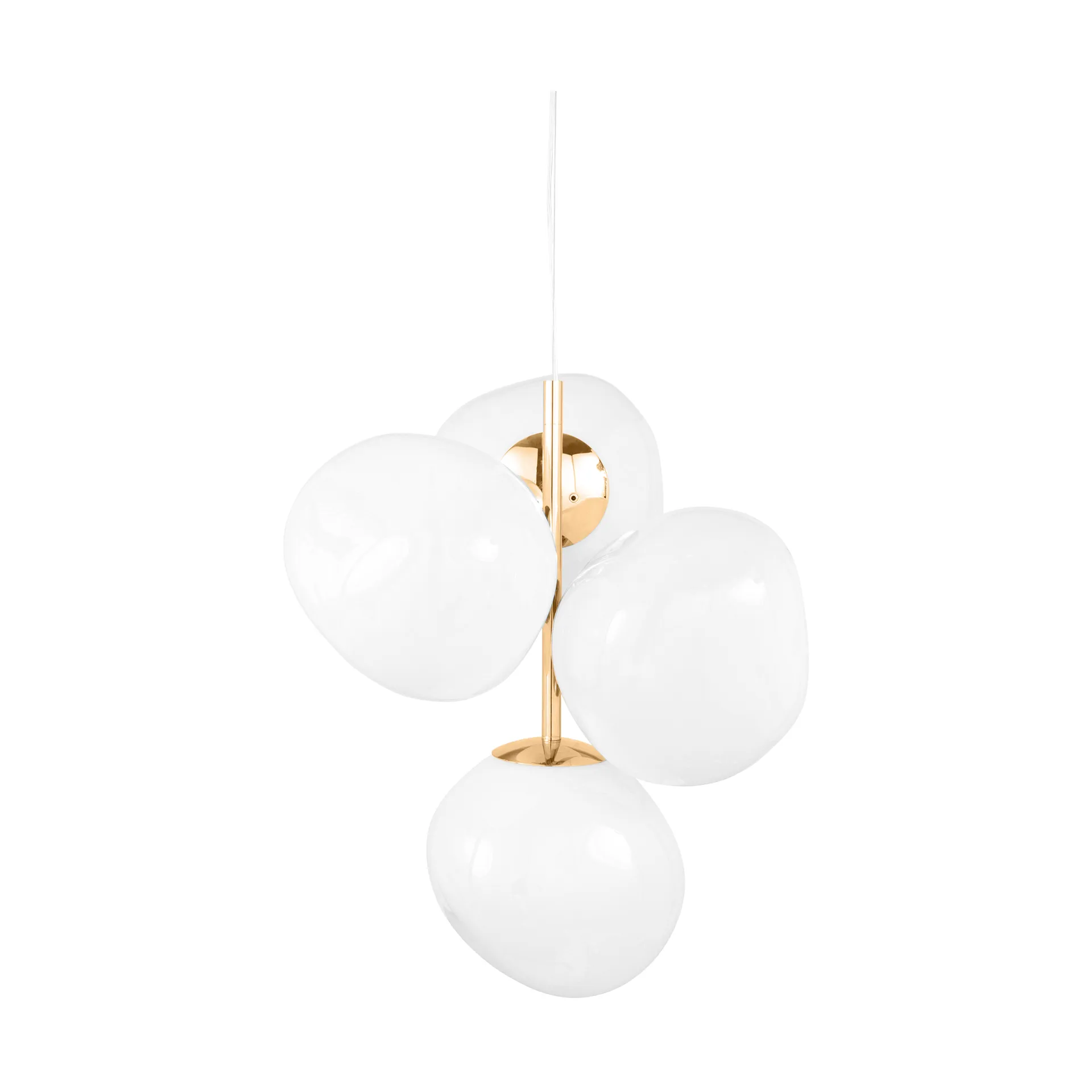 Melt Chandelier mini lysekrone LED 63,4 cm, Opal-gold Tom Dixon