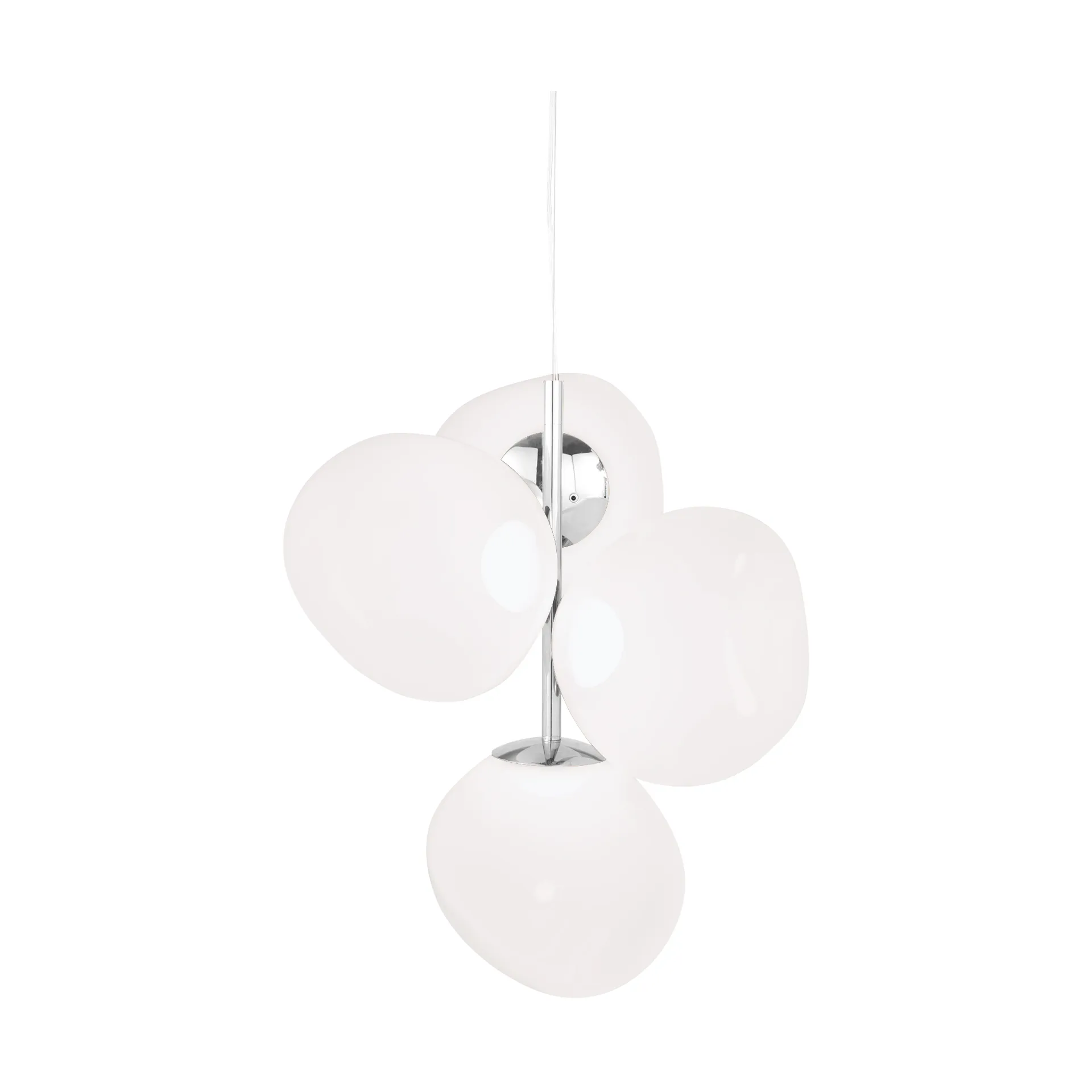 Melt Chandelier mini lysekrone LED 63,4 cm, Opal-silver Tom Dixon