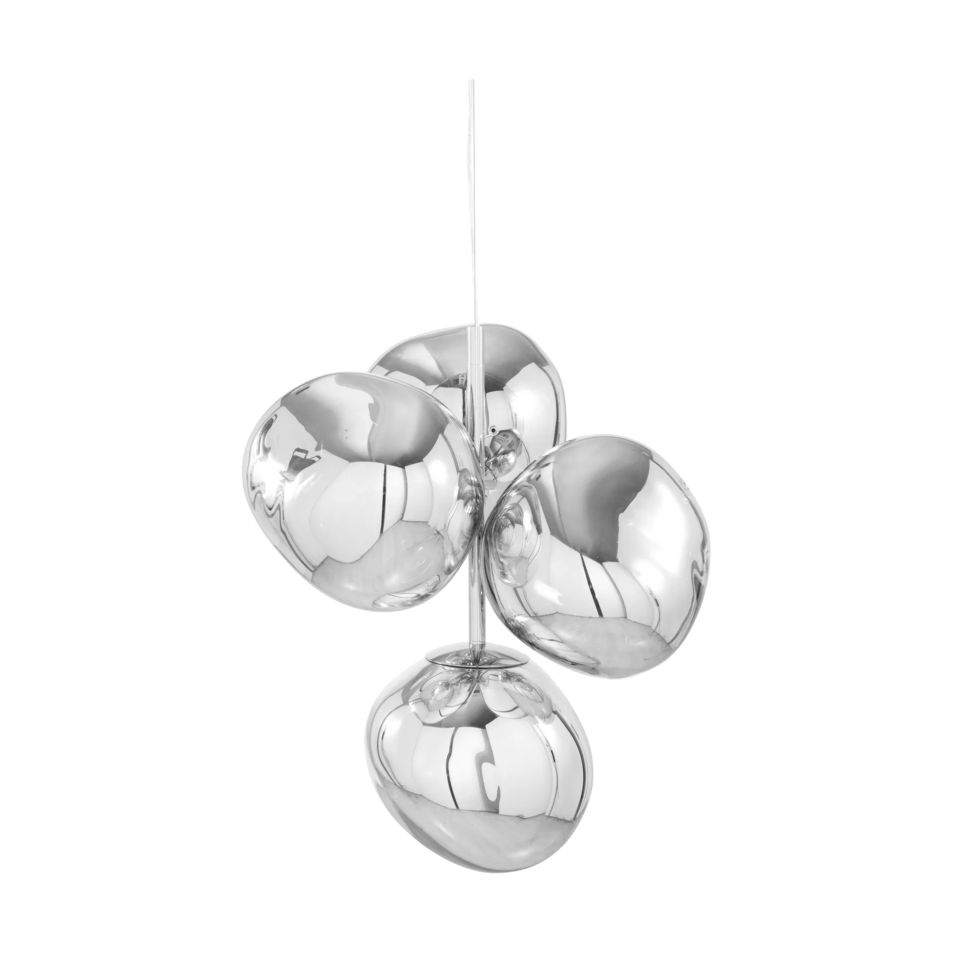 Melt Chandelier mini lysekrone LED 63,4 cm, Silver Tom Dixon