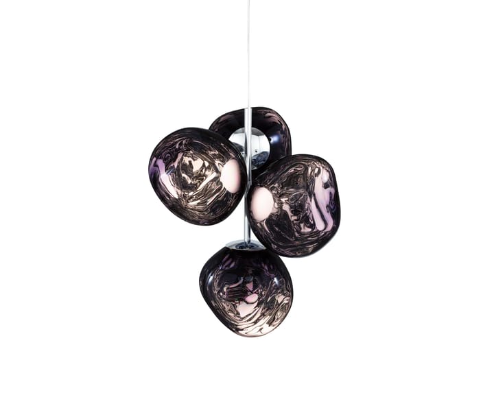 Melt Chandelier mini lysekrone LED 63,4 cm, Smoke Tom Dixon