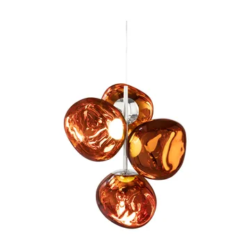 Melt Chandelier small lysekrone LED 103 cm - Copper - Tom Dixon