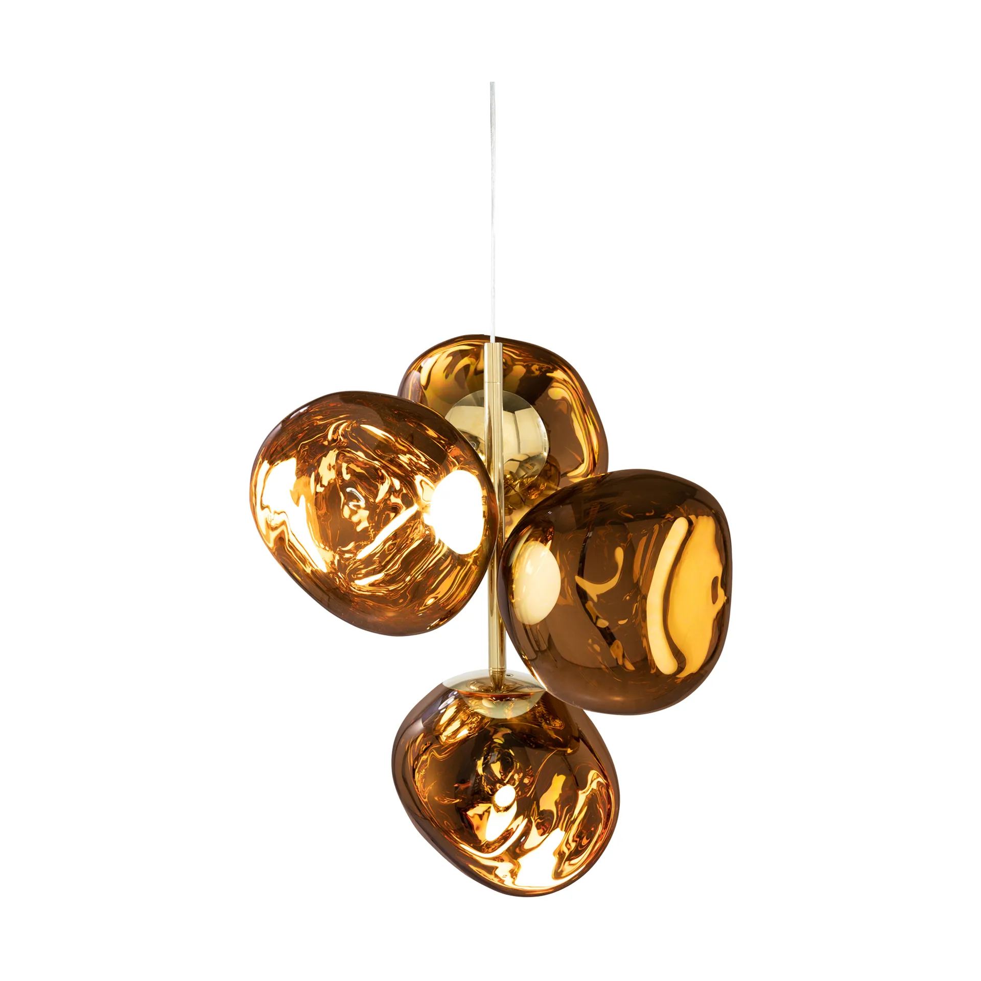 Melt Chandelier small lysekrone LED 103 cm, Gold Tom Dixon