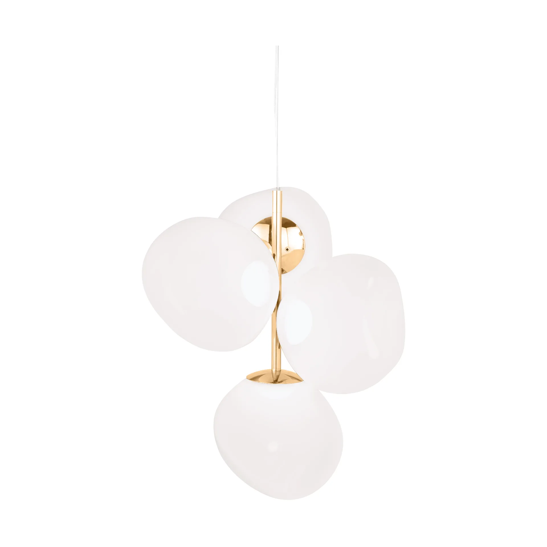 Melt Chandelier small lysekrone LED 103 cm, Opal-gold Tom Dixon