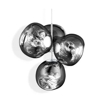 Melt Chandelier small lysekrone LED 103 cm - Silver - Tom Dixon