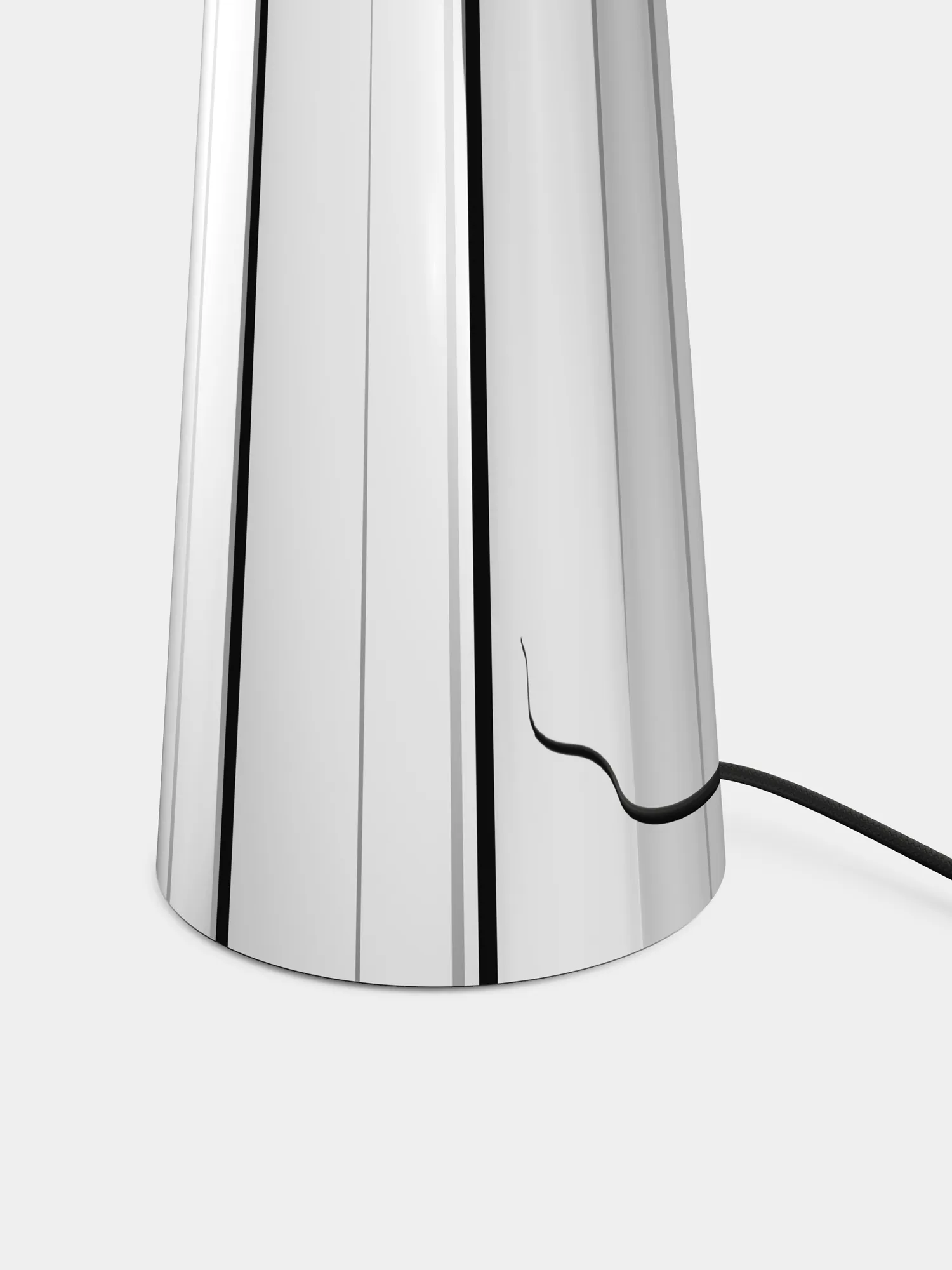 Melt Cone fat gulvlampe LED 174,5 cm, Nikkel-sølvfarvet Tom Dixon