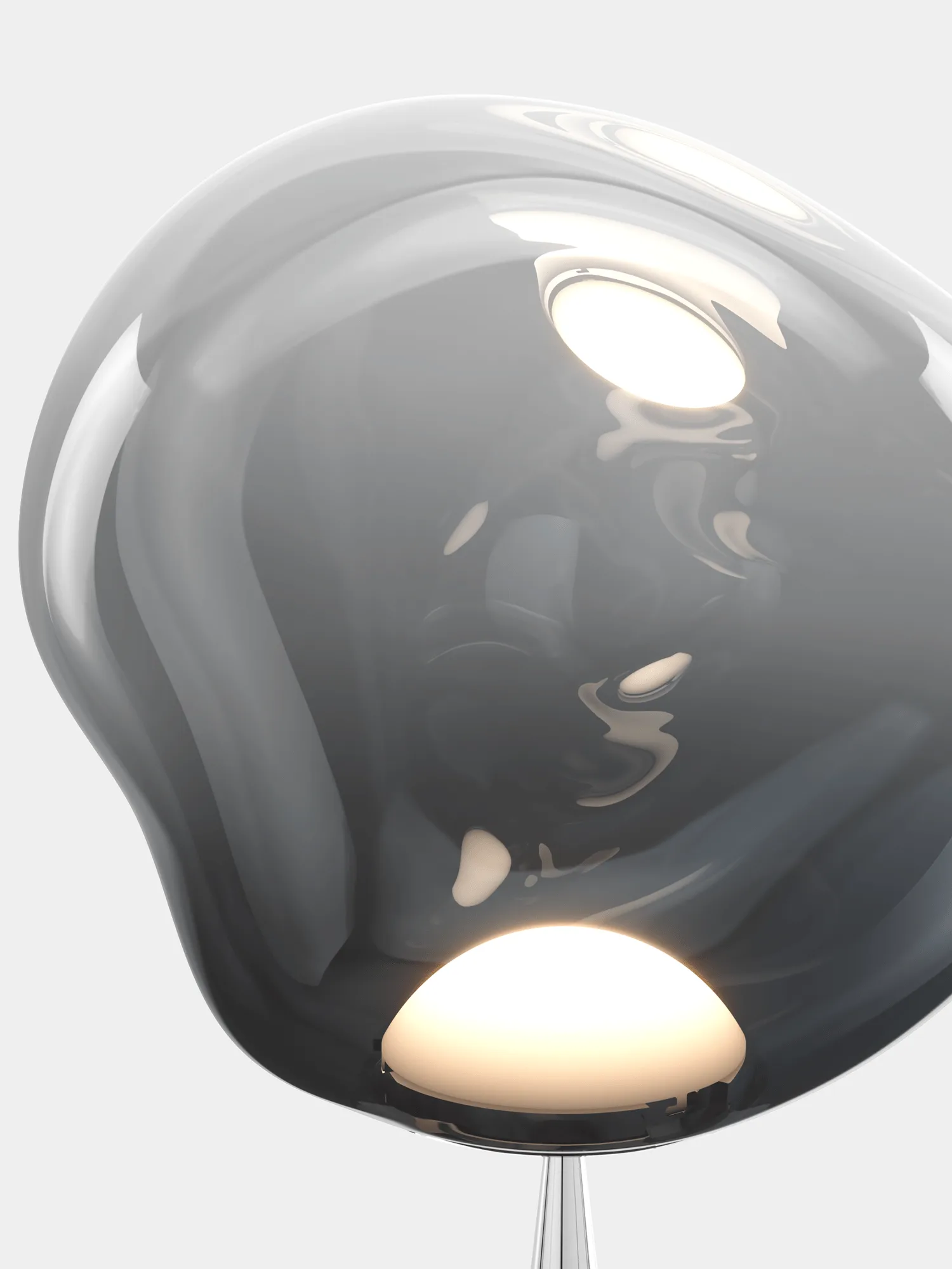 Melt Cone fat gulvlampe LED 174,5 cm, Nikkel-sølvfarvet Tom Dixon