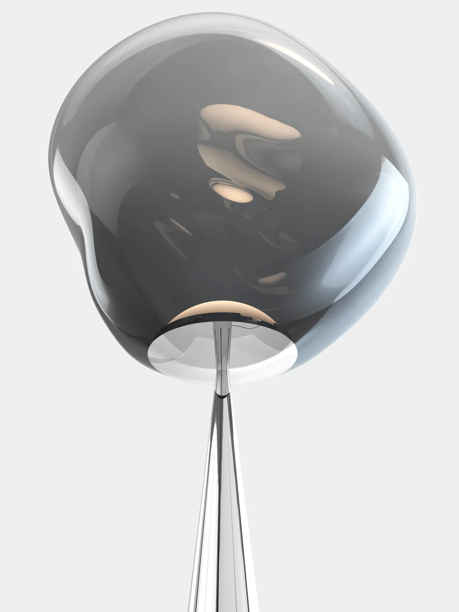 Melt Cone fat gulvlampe LED 174,5 cm, Nikkel-sølvfarvet Tom Dixon