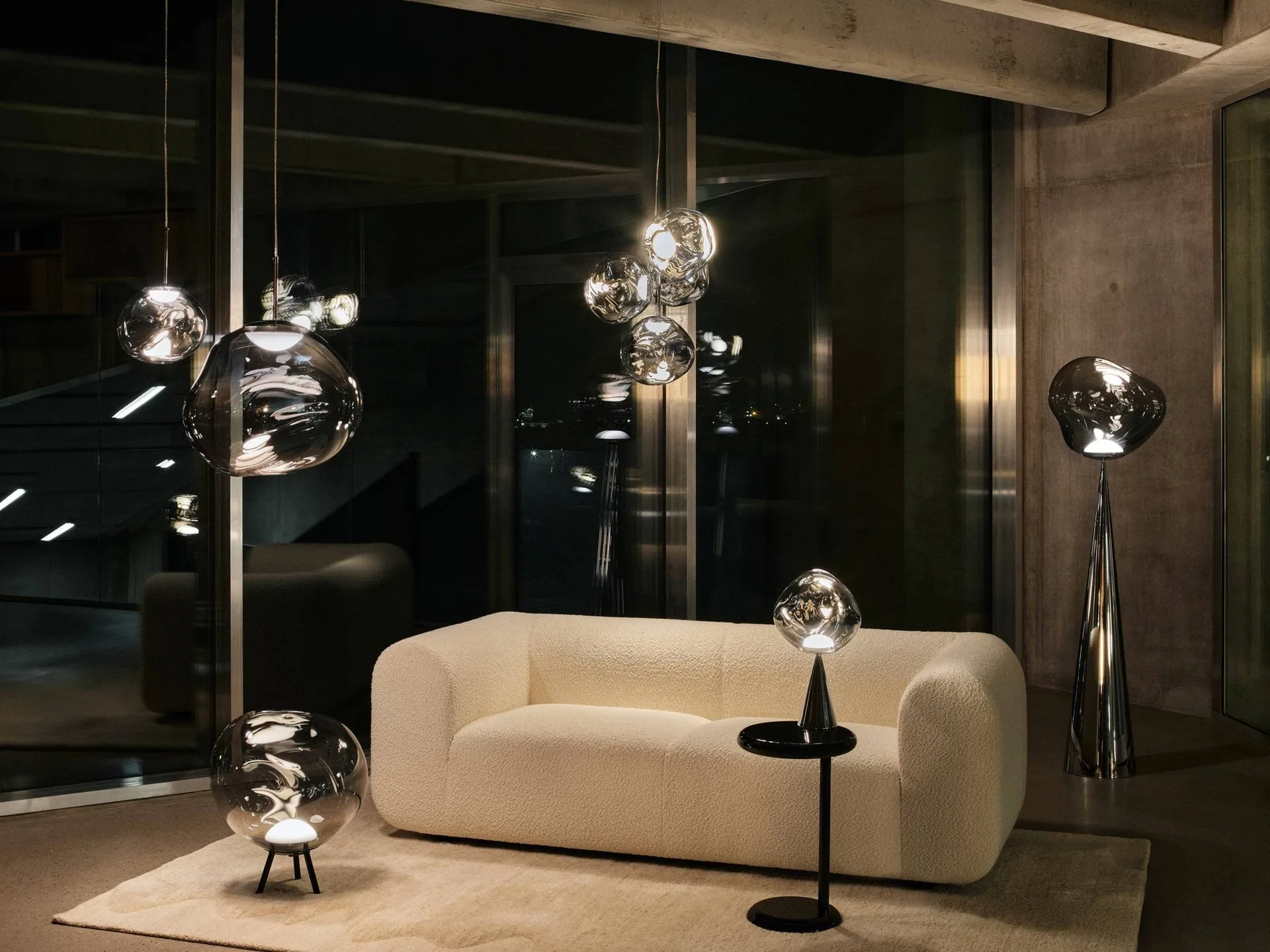 Melt pendel, mini LED, Nickel Tom Dixon