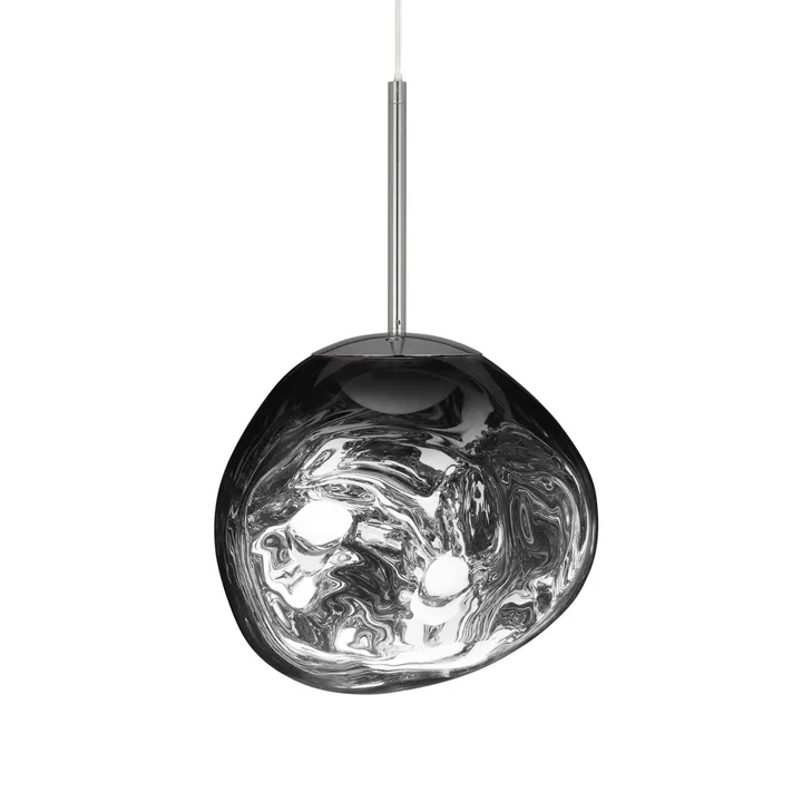 Melt pendellampe LED - Chrome (krom), mini 27x28 cm - Tom Dixon