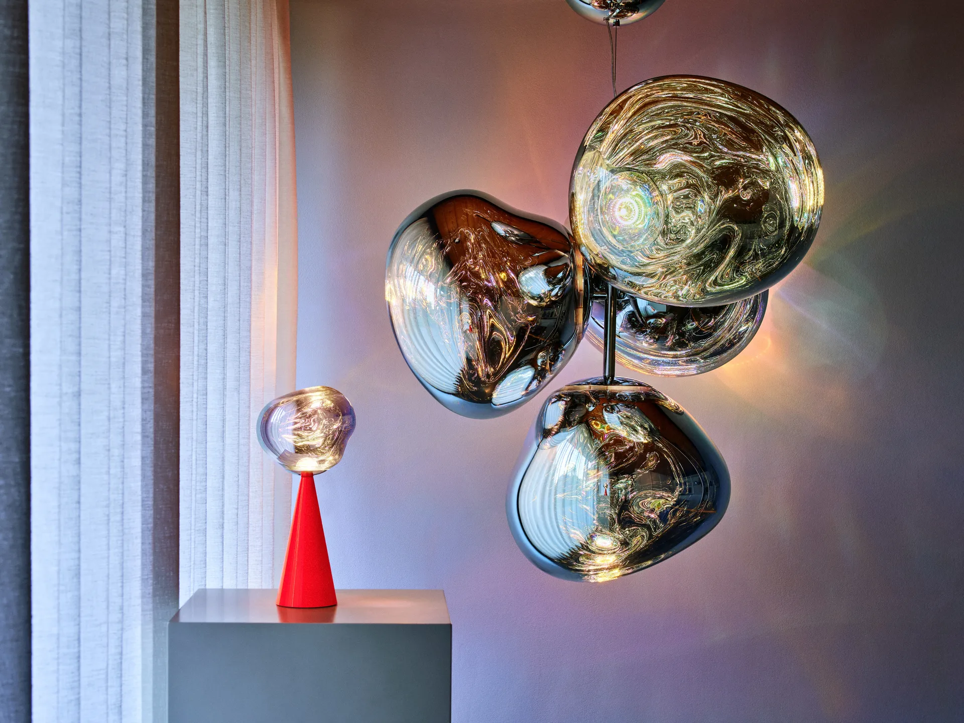 Melt Portable LED-bordlampe 28,5 cm, Fluoro Tom Dixon