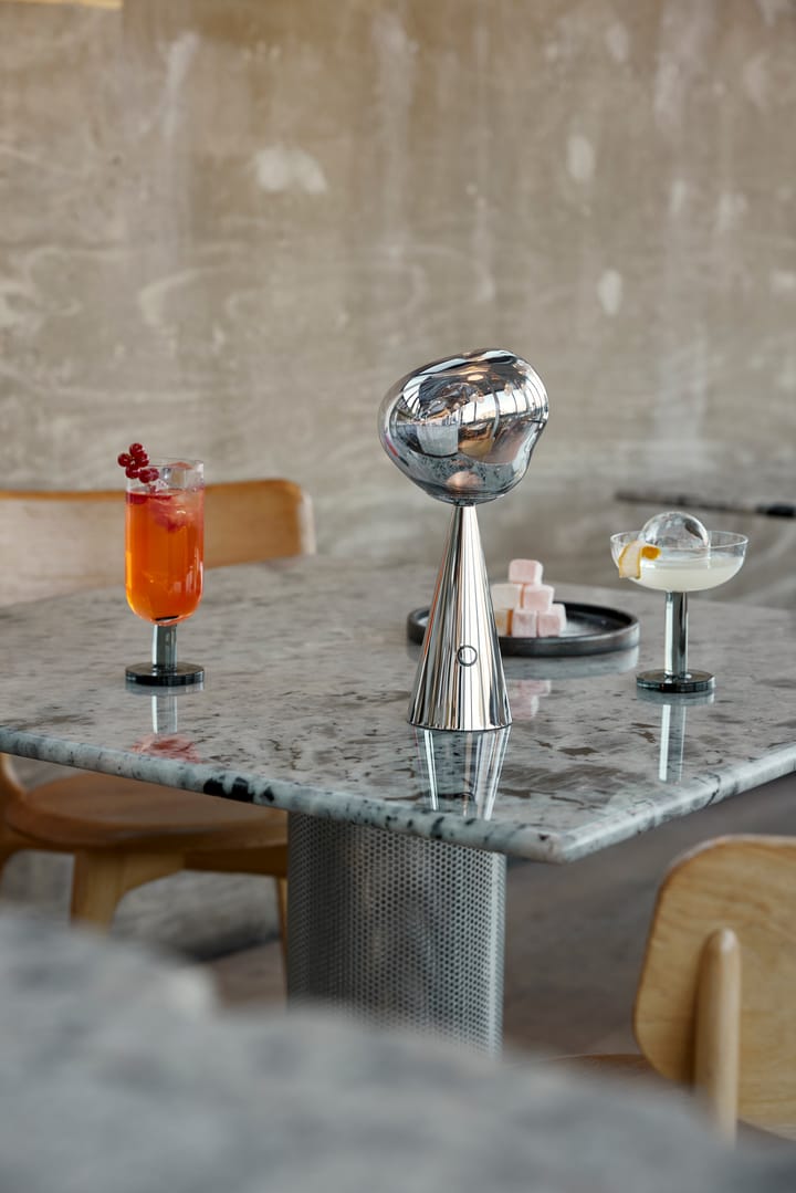 Melt Portable LED-bordlampe 28,5 cm, Sølv Tom Dixon
