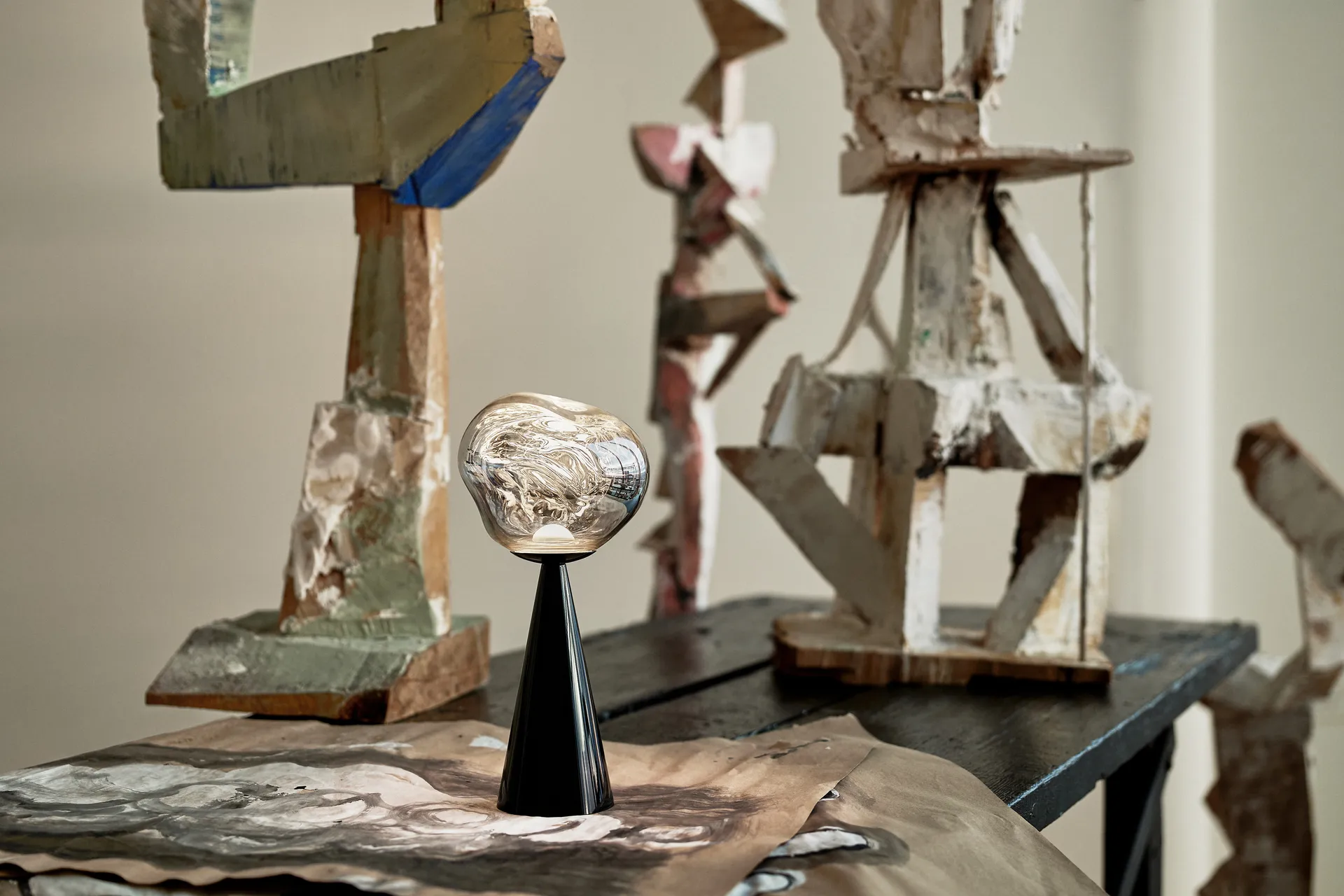 Melt Portable LED-bordlampe 28,5 cm, Sort Tom Dixon