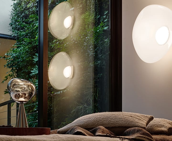 Melt Surface LED væglampe, Opal-silver Tom Dixon