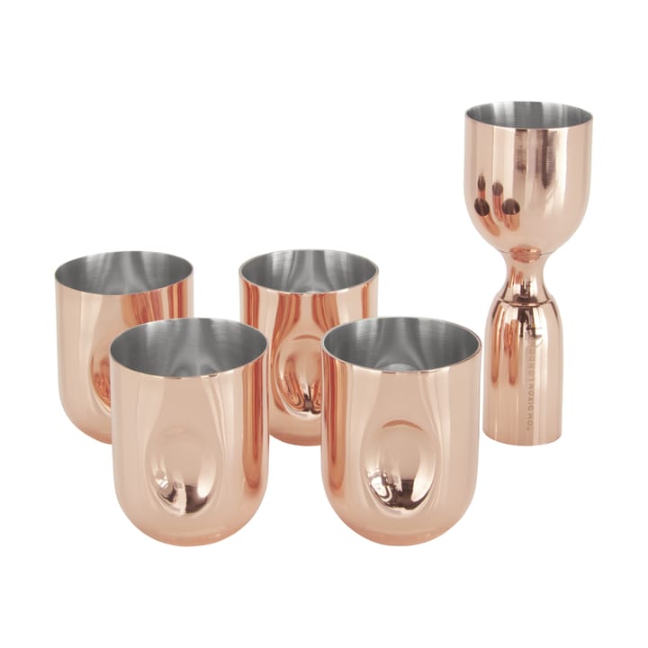 Plum shotglas gavesæt 5 dele - Copper - Tom Dixon