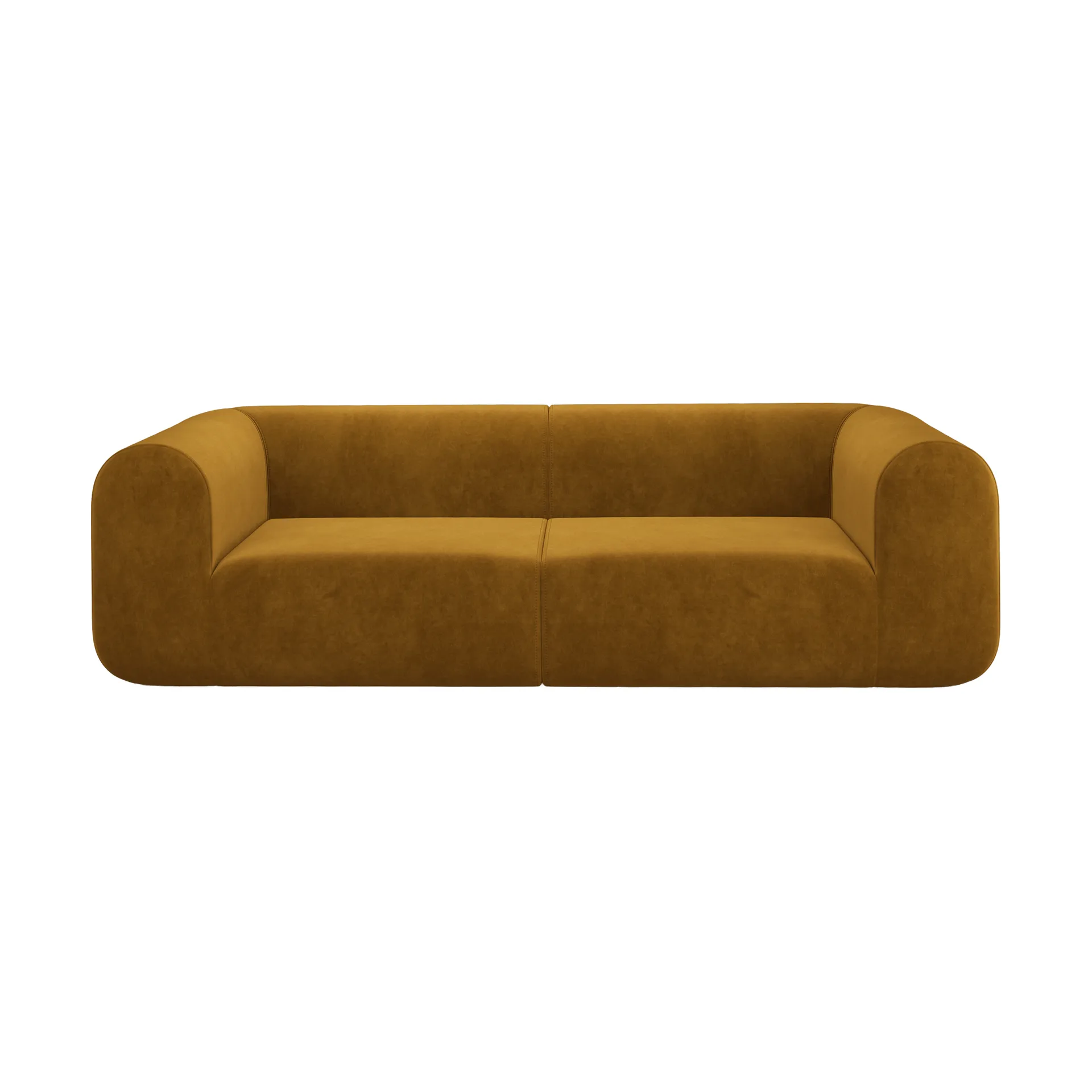 Plump modulsofa, Gold royal velvet, 3-personers sofa Tom Dixon