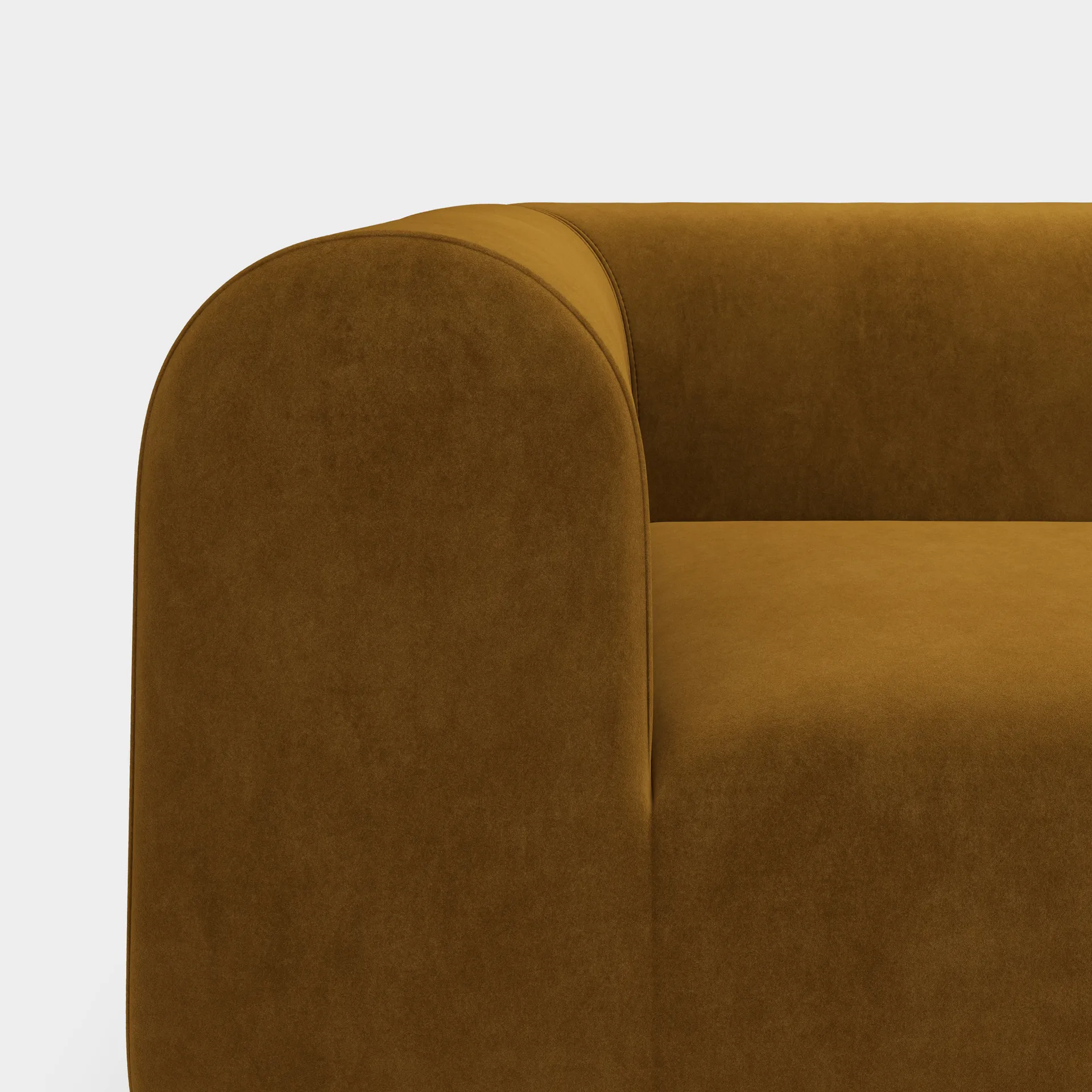 Plump modulsofa, Gold royal velvet, 3-personers sofa Tom Dixon