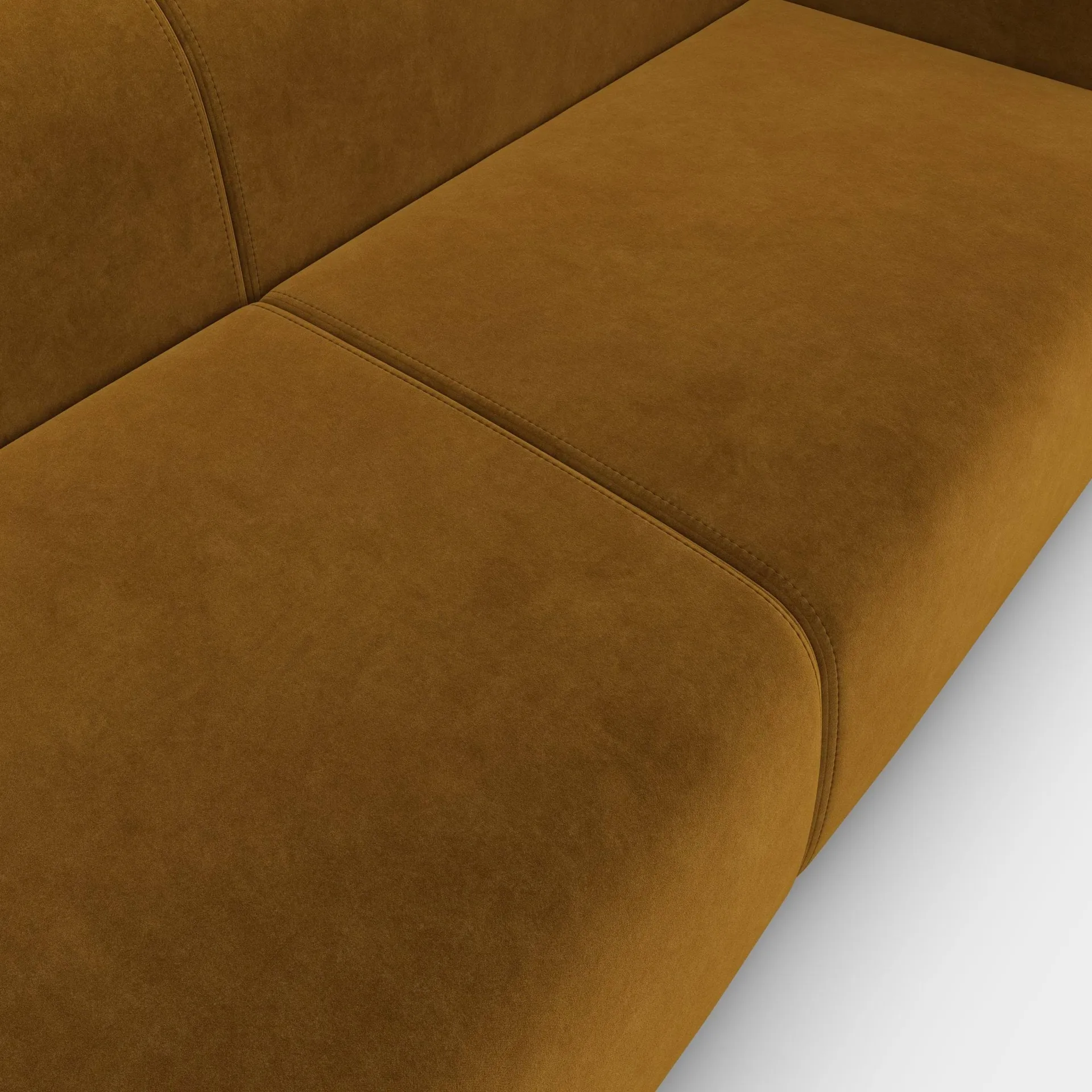 Plump modulsofa, Gold royal velvet, 3-personers sofa Tom Dixon