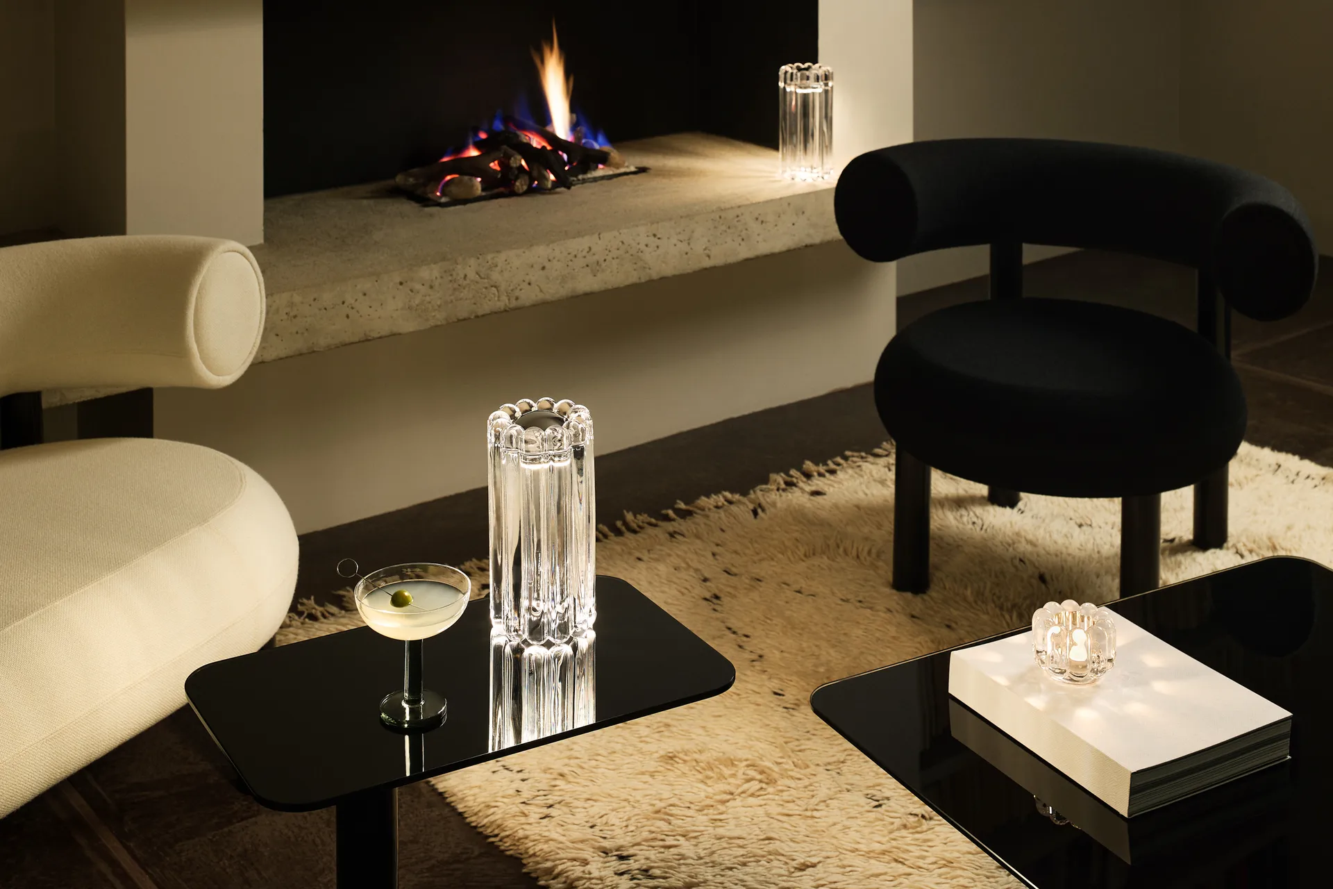 Press bordlampe LED 23,5 cm, Clear Tom Dixon