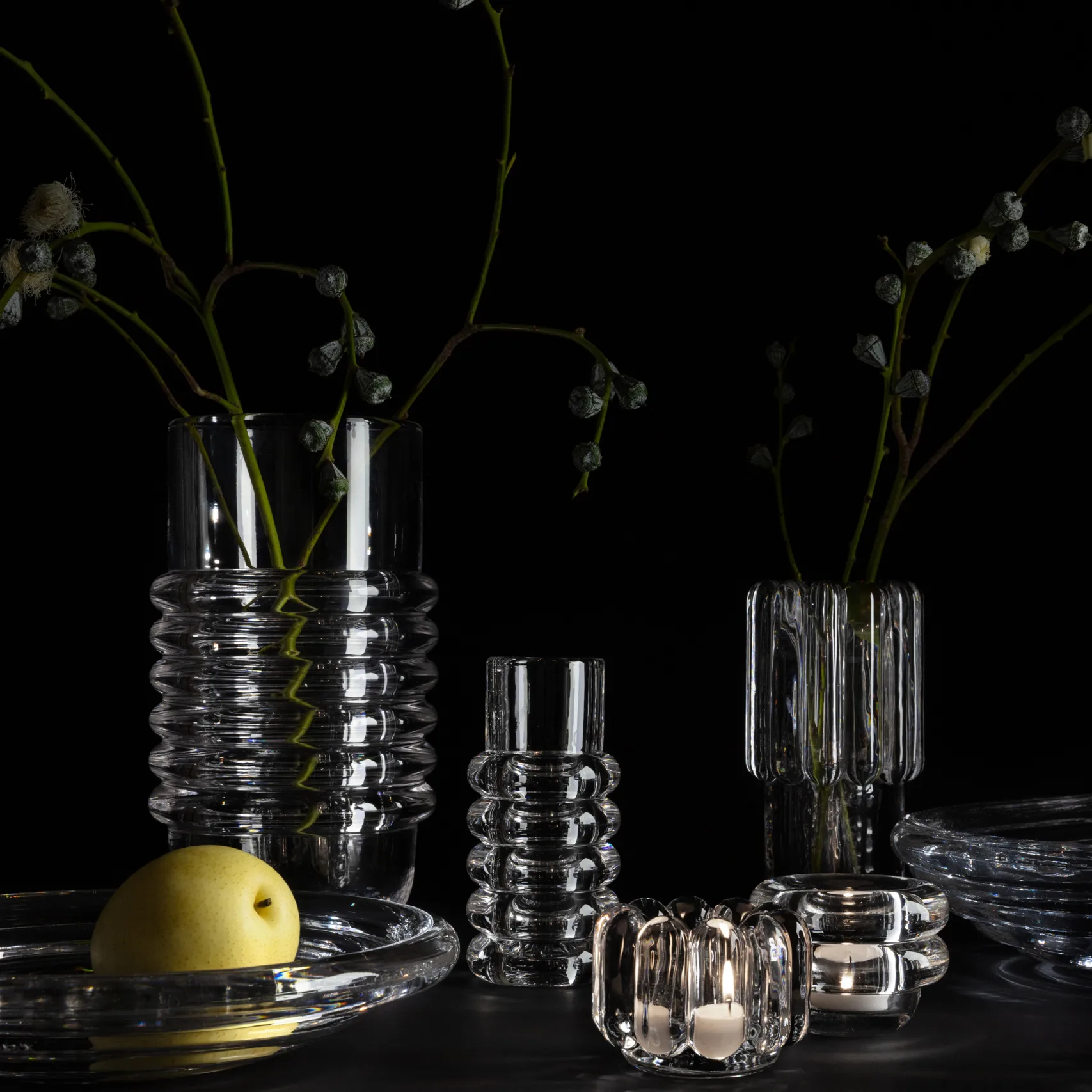 Press fyrfadsstage vertikal, Klar Tom Dixon