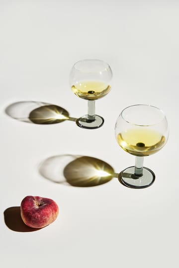 Puck Balloon glas på fod 45 cl 2-pack - Clear-smoke - Tom Dixon