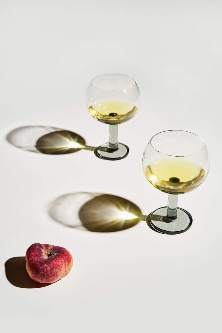 Puck Balloon glas på fod 45 cl 2-pack, Clear-smoke Tom Dixon