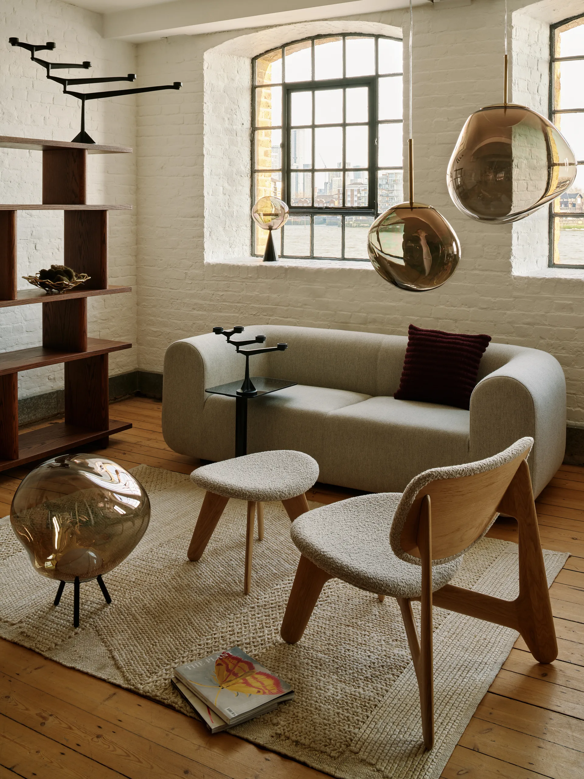 Ridge pude 45 x 45 cm, Burgundy Tom Dixon